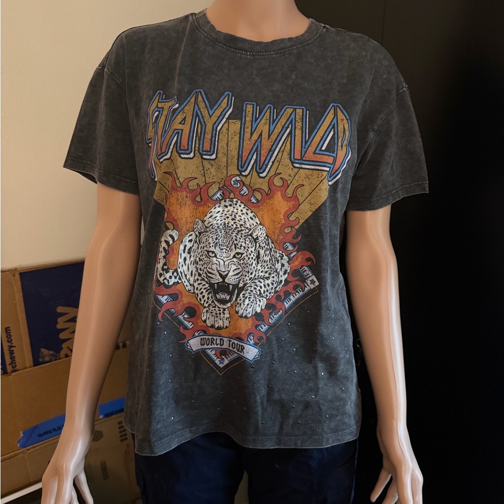 Charlotte Russe Black Graphic Tee